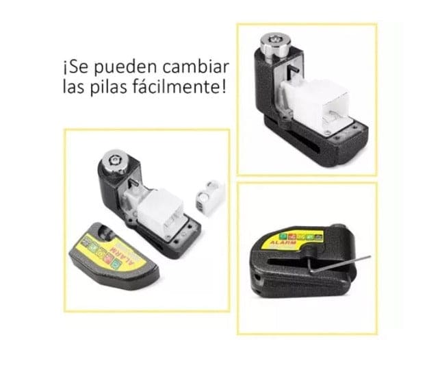 CANDADO DE SEGURIDAD PARA MOTO CON ALARMA