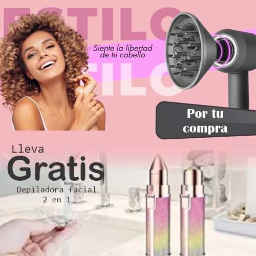 Secador Supersónico AirLux Pro 🎆 Lleva GRATIS Depilador Facial 2 EN 1