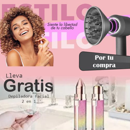 Secador Supersónico AirLux Pro 🎆 Lleva GRATIS Depilador Facial 2 EN 1